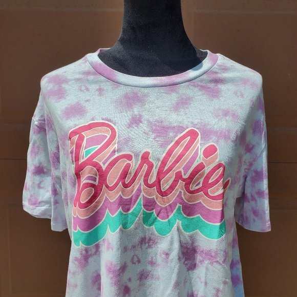 Barbie Women's Tie-Dyed Graphic Short Sleeve Crewneck T-Shirt Size XL EUC - Picture 8 of 14